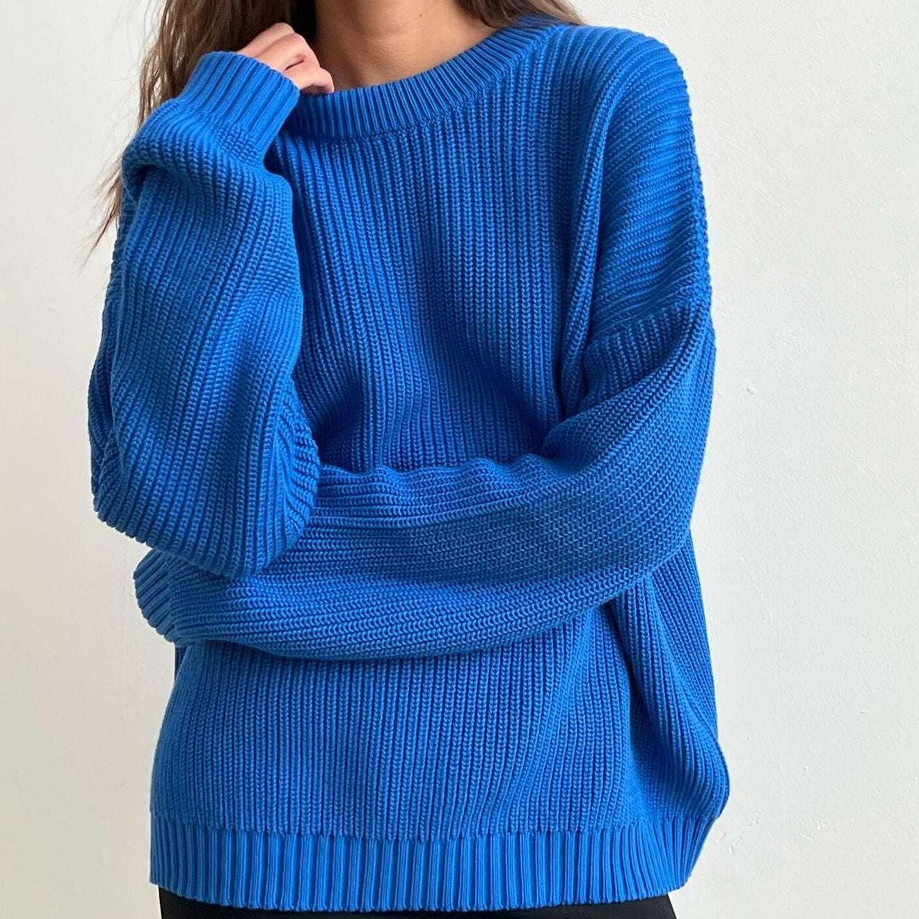 Pull oversized en tricot pour femmes avec motif texturé Chic und Stil