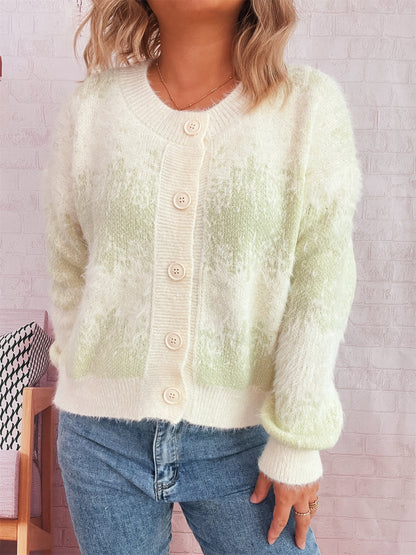 Dames gilet en tricot douillet avec un design de bouton tendance et un matériau doux Chic und Stil