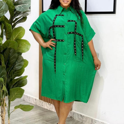 Chemisier oversize pour femmes avec des détails tendance et des bretelles contrastées Chic und Stil