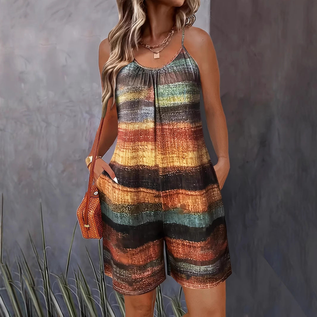 Dames combinaison décontractée avec motif rayé caractéristique et poches pratiques Chic und Stil