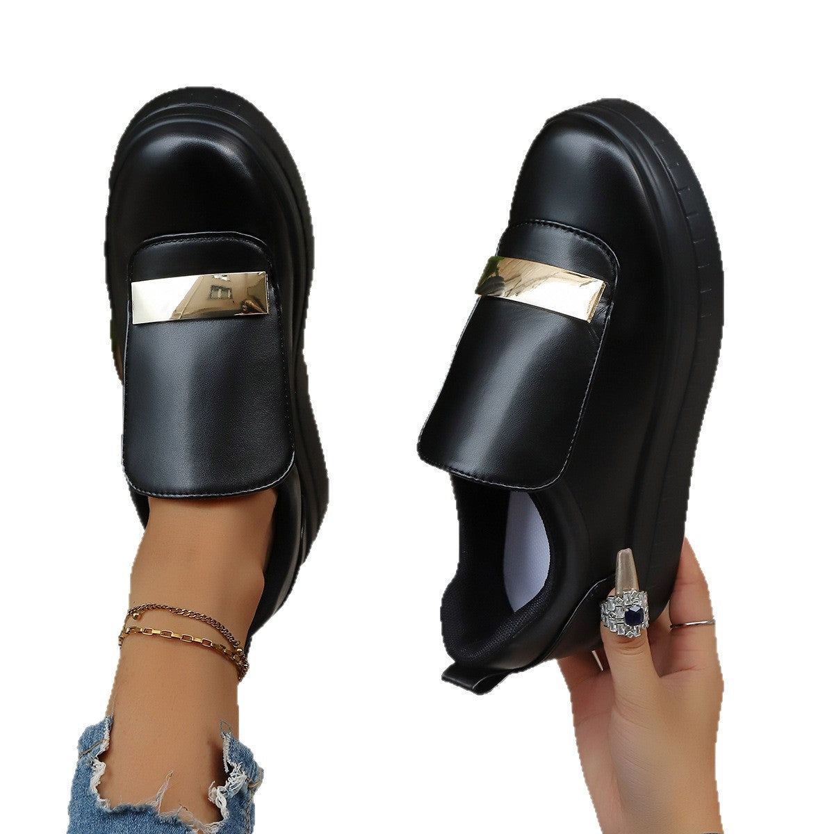 Dames Baskets Slip-On Stylische Chic und Stil