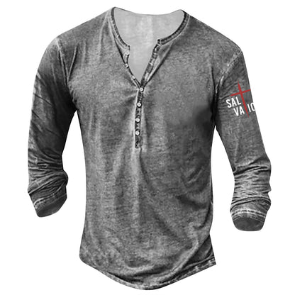 Chemise décontractée à manches longues pour hommes avec patte de boutonnage Chic und Stil