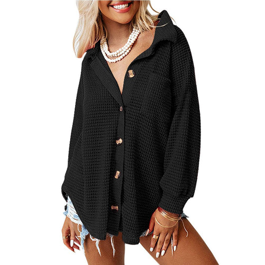 Veste en chemise à carreaux décontractée pour femmes avec patte de boutonnage Chic und Stil