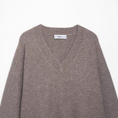 Pull femme avec décolleté en V et tricot fin Chic und Stil