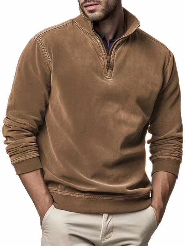 Pull sportif pour hommes avec col montant pratique Chic und Stil