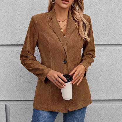 Blazer oversized à la mode pour femme en matériau structuré Chic und Stil