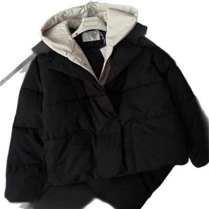 Dames doudoune avec grande capuche et coupe moderne Chic und Stil