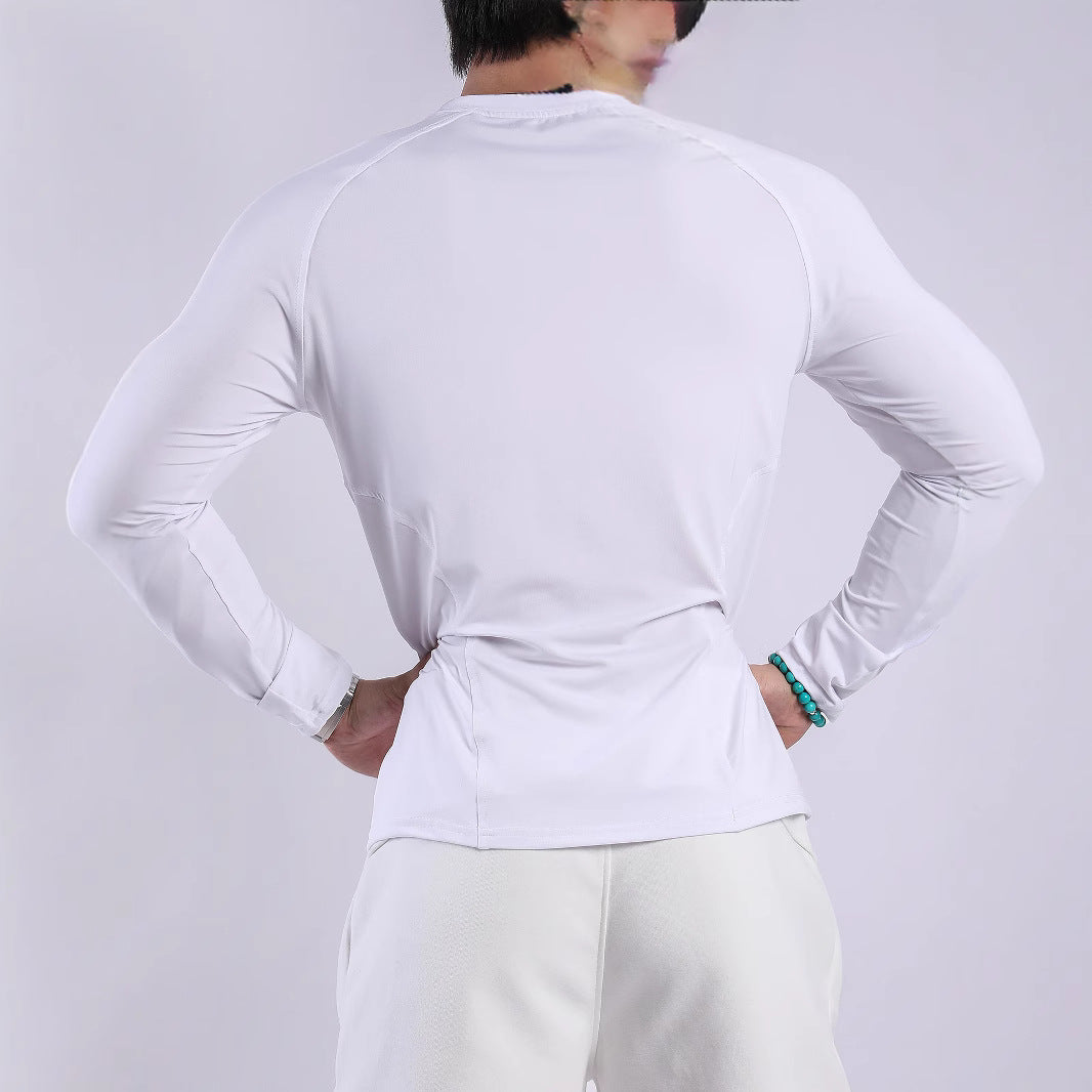 Long Sleeve Men's Sports T-Shirt in Breathable and Moisture-Wicking Fabric Chic and Style