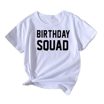 Dames Graphique Anniversaire Squad T-Shirt Chic und Stil