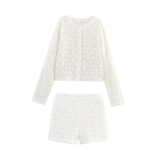 Ensemble de bikini de loisirs pour femmes avec haut en crochet et shorts Chic und Stil