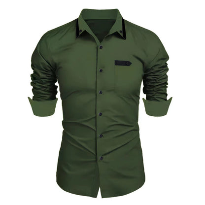 Chemise à manches longues élégante pour hommes avec fermeture à bouton Chic und Stil
