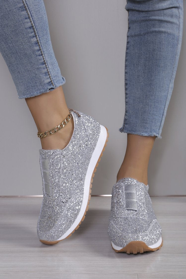 Baskets à Enfiler Brillantes Chic und Stil pour Femmes