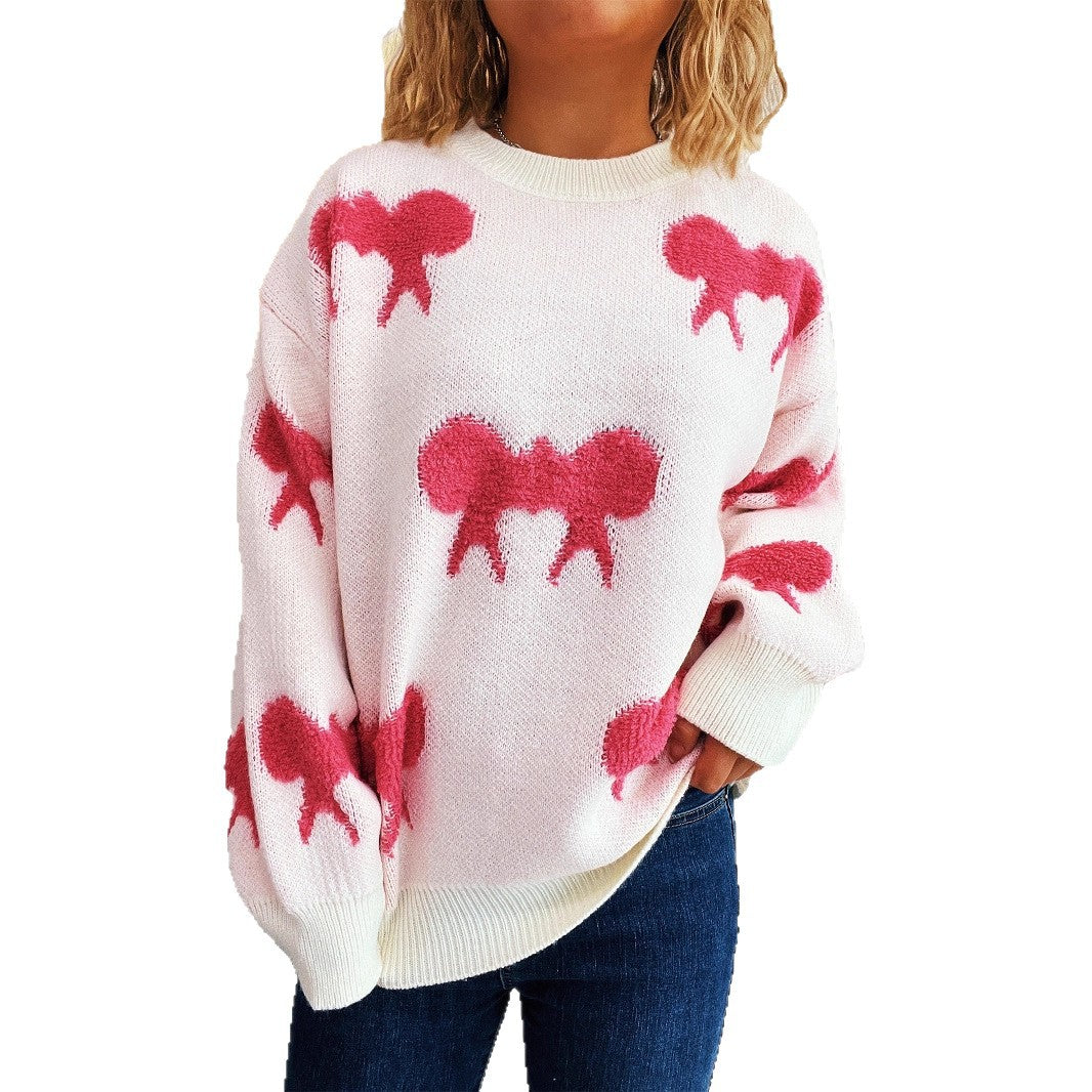 Pull femme avec motif ludique et coupe décontractée Chic und Stil