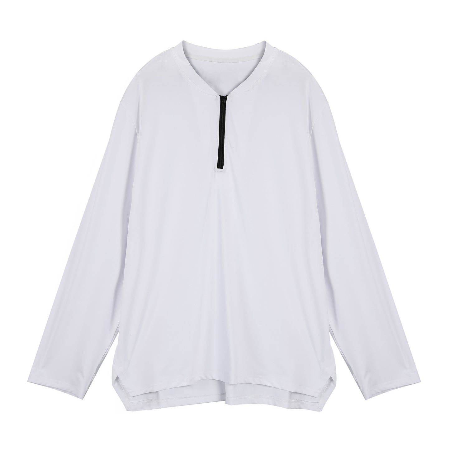 Functional long-sleeve shirt for men with high collar and zipper Chic und Stil