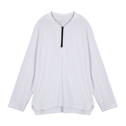 Functional long-sleeve shirt for men with high collar and zipper Chic und Stil