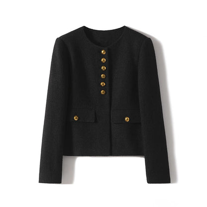 Blazer double boutonné en tissu texturé pour femme Chic und Stil