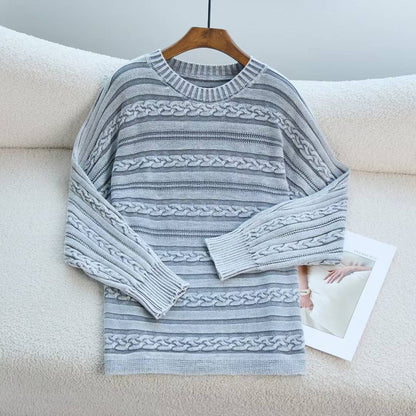 Pull en tricot pour femmes avec motif en relief et coupe décontractée Chic und Stil