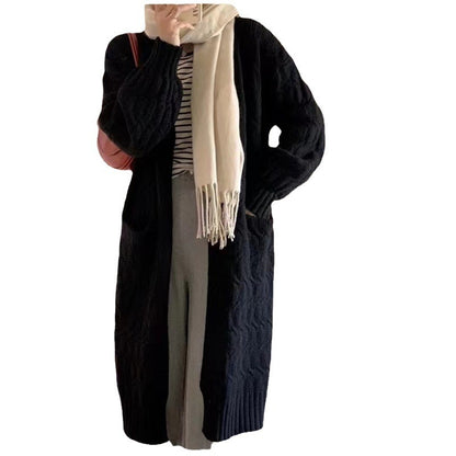 Cardigan en tricot pour femmes avec motif en relief et poches pratiques Chic und Stil