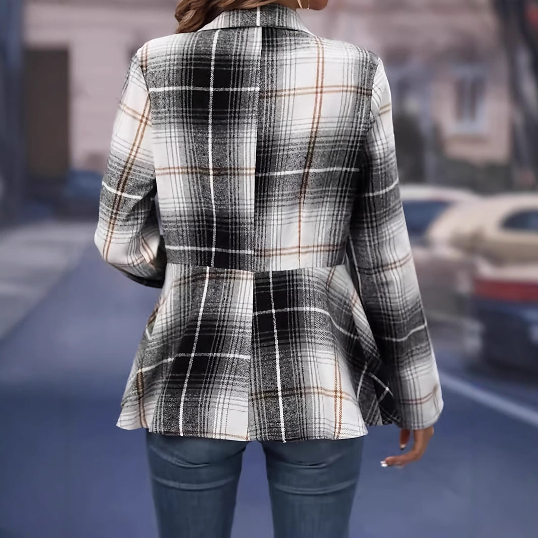 Chic und Stil élégante veste à carreaux femmes