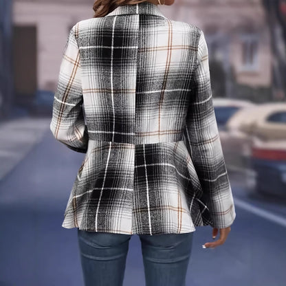 Chic und Stil élégante veste à carreaux femmes