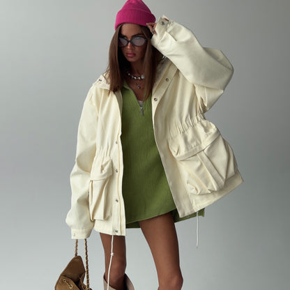 Dames décontractée Utility Jacket avec taille ajustable et poches Chic und Stil