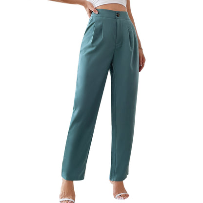 Elegant high-waisted women's pants with side button details and a comfortable fit Chic and Style