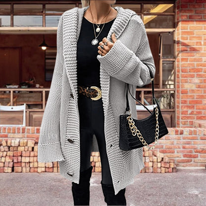 Veste en tricot ouverte pour femmes avec un motif structuré élégant et des poches pratiques Chic und Stil