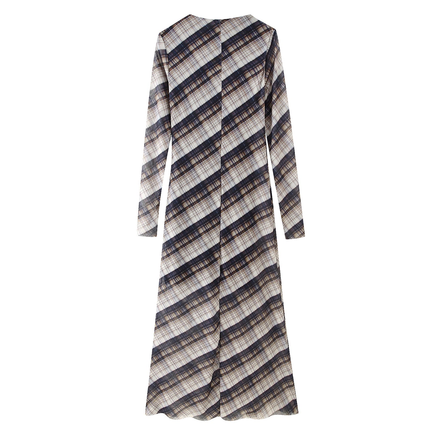 Robe maxi pour femmes avec un motif à carreaux moderne et une coupe élégante Chic und Stil