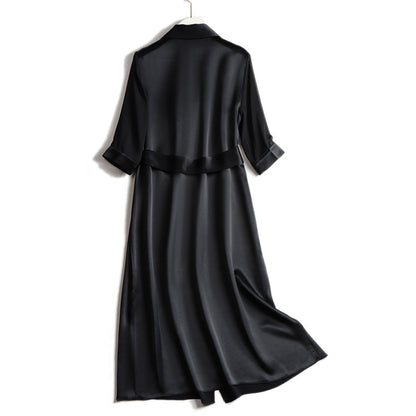 Robe longue en satin pour femmes Chic und Stil
