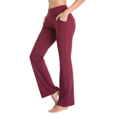 Women's comfortable bootcut pants with elastic waistband and functional pockets Chic and Style