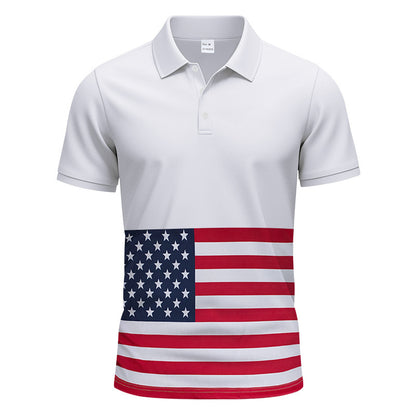 Chemise polo pour homme avec design de drapeau stylé Chic und Stil