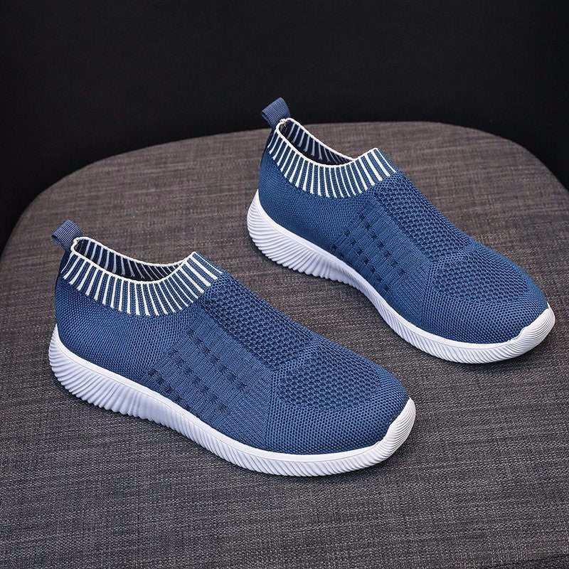 Baskets Slip-On respirantes pour femmes avec dessus en tricot élastique Chic und Stil