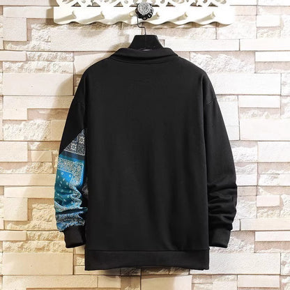 Pull-over polo stylé pour hommes avec design Paisley et col classique Chic und Stil