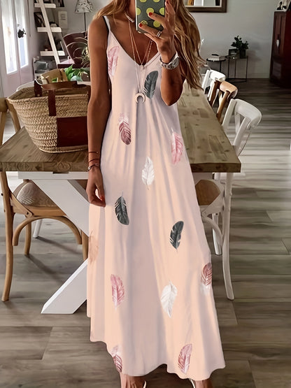 Robe maxi à imprimé feuillage Chic und Stil