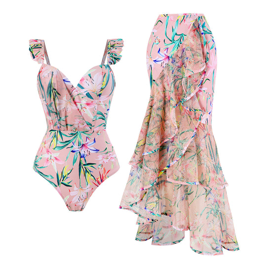 Maillot de bain pour dames avec jupe portefeuille élégante et détails froncés raffinés Chic und Stil