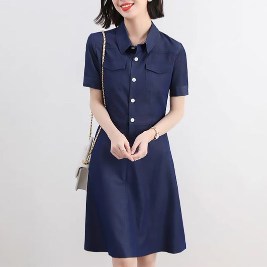 Robe chemise femme avec bouton devant Chic und Stil