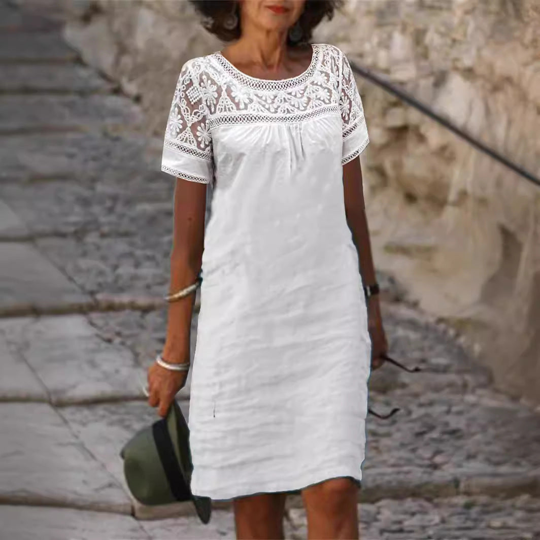 Robe A-line brodée pour femmes Chic und Stil