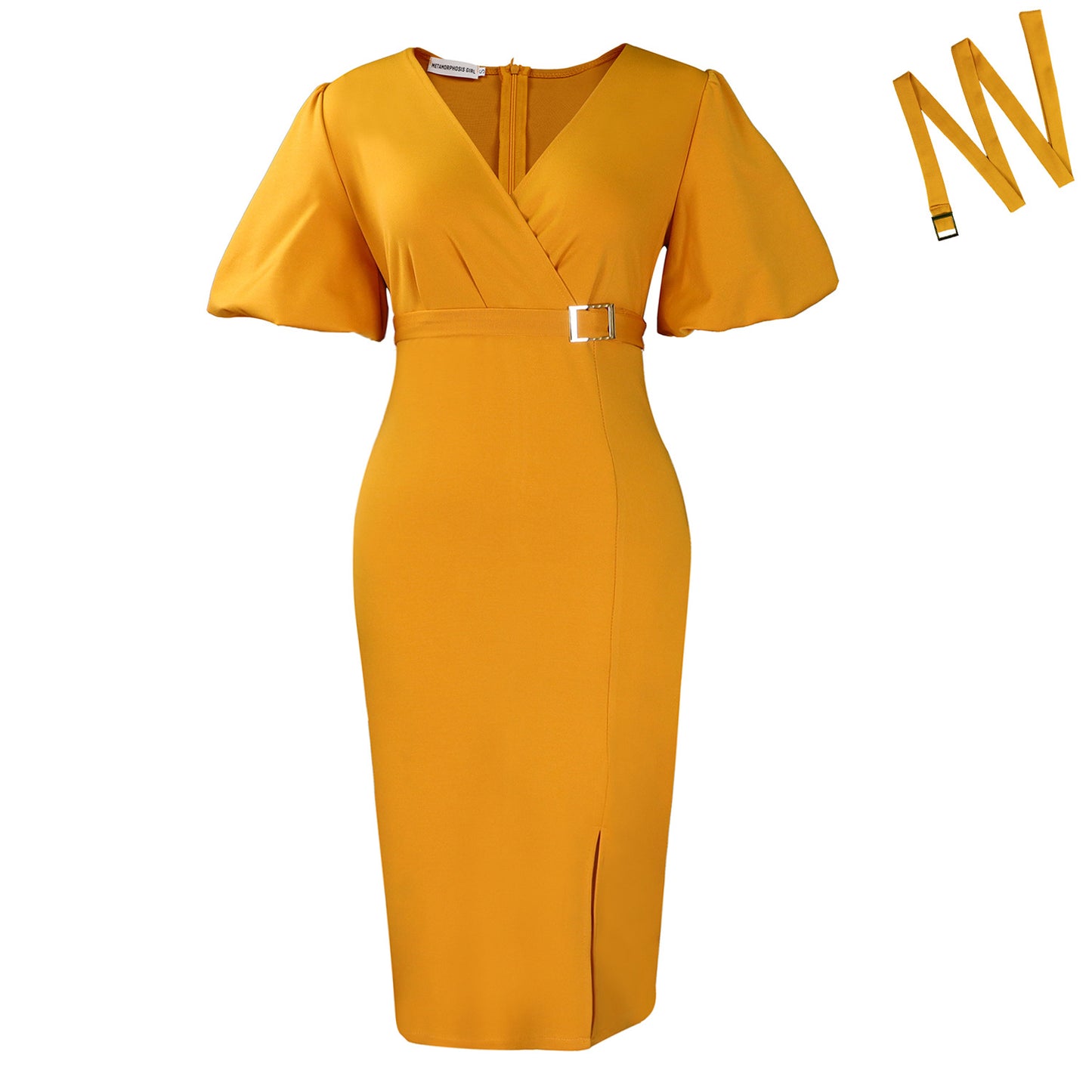Robe portefeuille pour femme avec élégante boucle de ceinture accentuée Chic und Stil