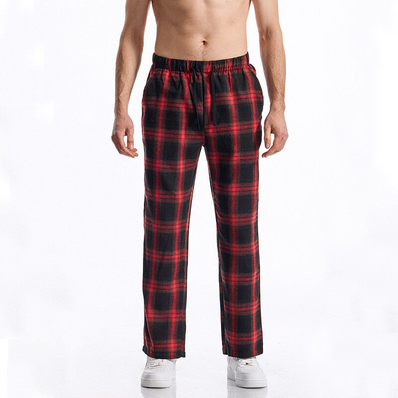 Men's flannel pajama pants with comfortable elastic waistband Chic and Style