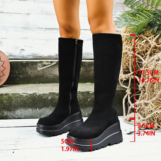 Bottes mode femmes overknee avec semelle compensée Chic und Stil