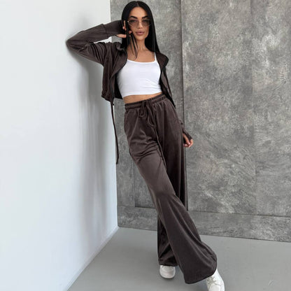 Costume loungewear en polaire décontracté pour femmes Chic und Stil