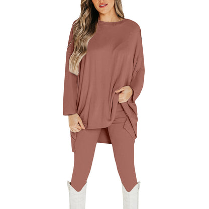 Dames Ensemble décontracté en haut oversized et leggings ajustés Chic und Stil