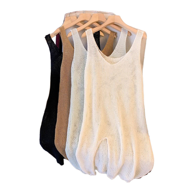 Dames combinaison en tricot aérienne avec un motif en maille fine Chic und Stil