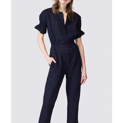 Combinaison utilitaire pour femme avec manches froncées Chic und Stil