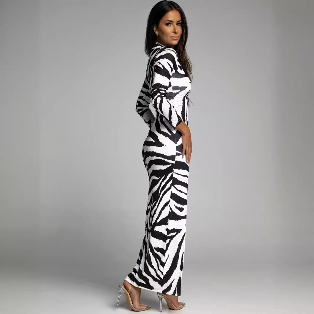 DAMES ÉLÉGANT MAXI ROBE AVEC FOYER HAUT Chic und Stil