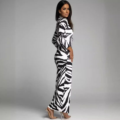 DAMES ÉLÉGANT MAXI ROBE AVEC FOYER HAUT Chic und Stil