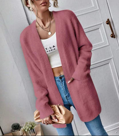 Dames cardigan ouvert moelleux en matériau doux Chic und Stil