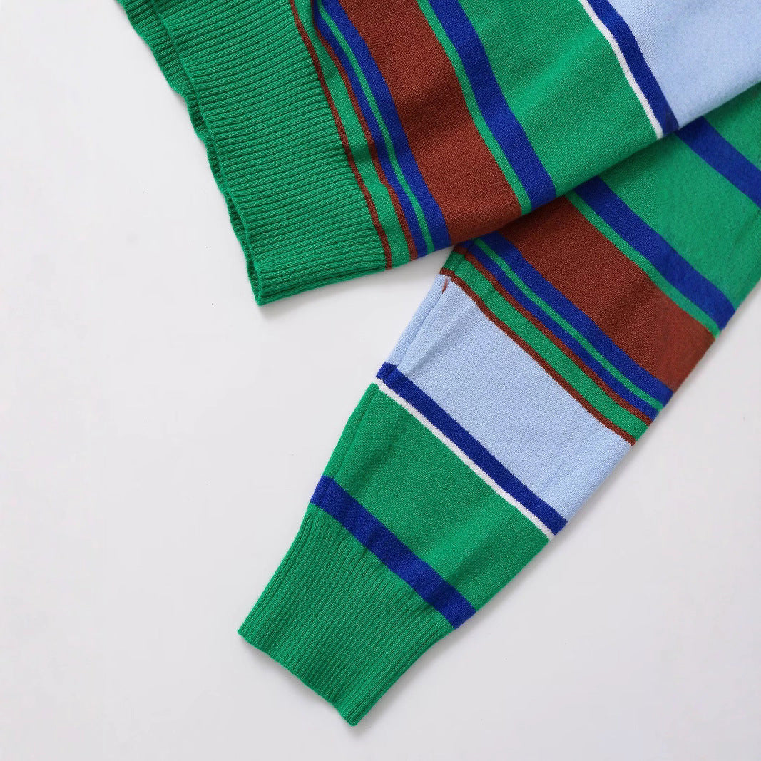 Dames cardigan rayé avec détails de bouton et col classique Chic und Stil