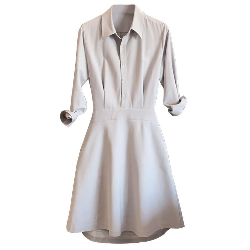Robe chemise boutonnée classique pour femme Chic und Stil