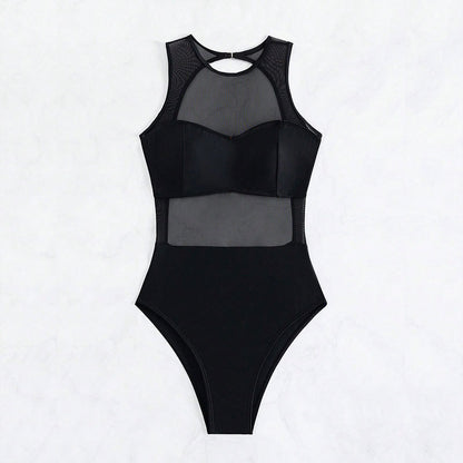 Maillot de bain sportif à encolure haute pour femmes Chic und Stil